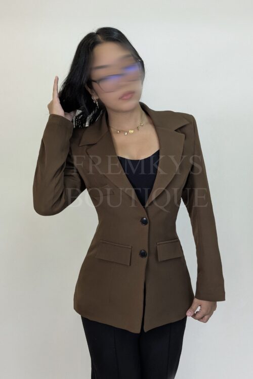 Brown fitted blazer